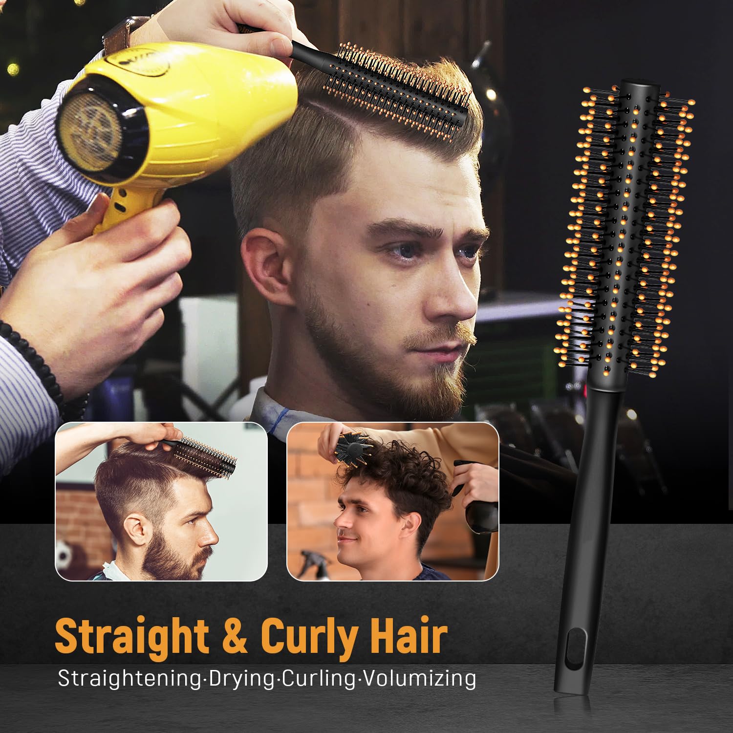Amazon | Stylemate メンズ ヘアスタイリングコームとブラシセット